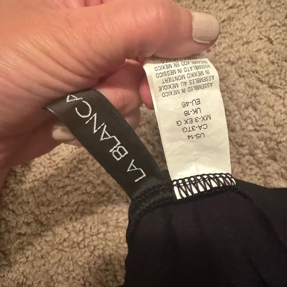 La Blanca Black Plunge One Piece - Picture 3 of 3